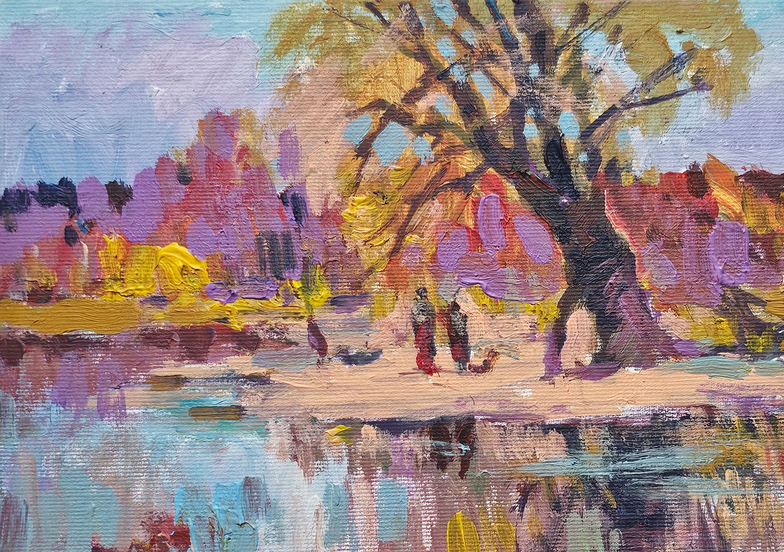 Acrylic painting old willow Vyacheslav Petrovich Babac - 3