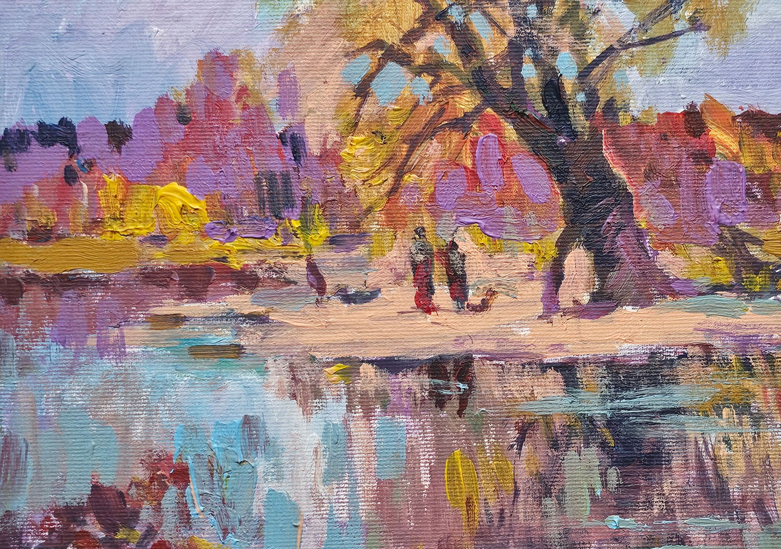 Acrylic painting old willow Vyacheslav Petrovich Babac - 8