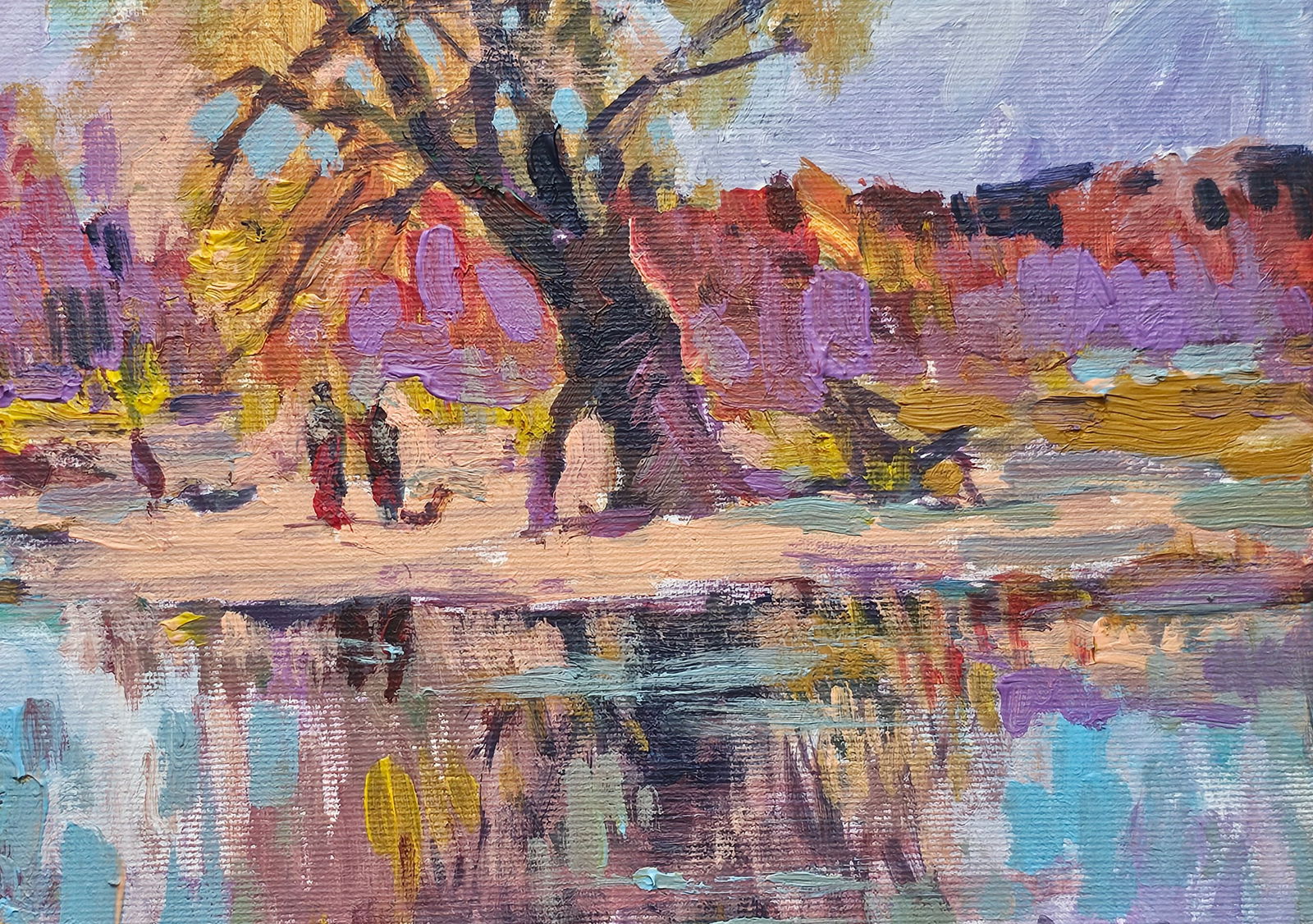 Acrylic painting old willow Vyacheslav Petrovich Babac - 9