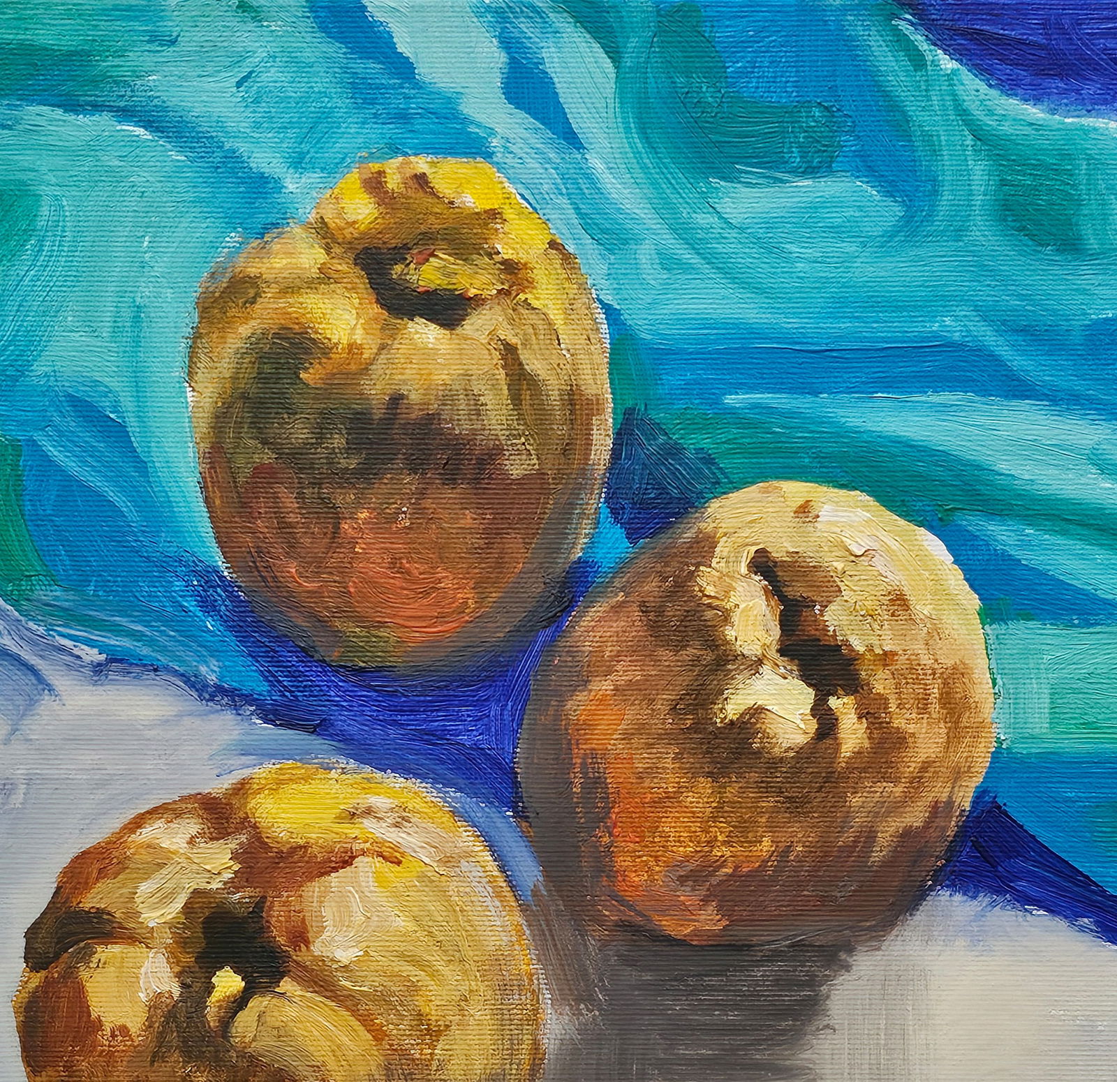 Acrylic painting still life with quince Vyacheslav Petrovich Babac - 8