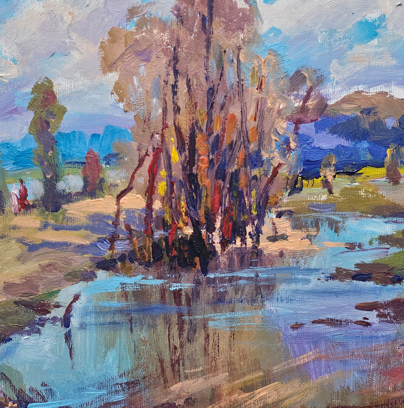 Acrylic painting autumn landscape Vyacheslav Petrovich Babac - 7