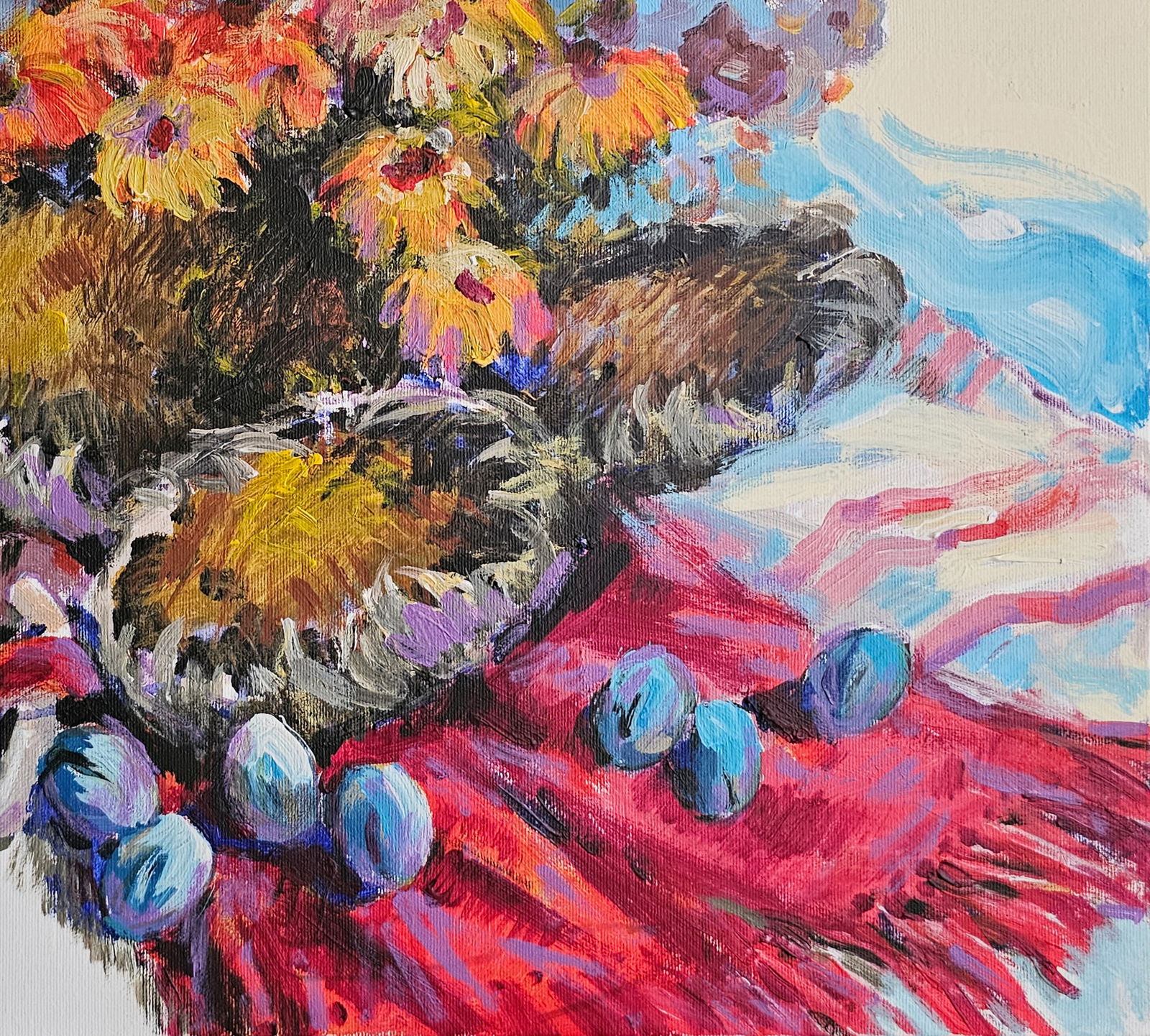 Acrylic painting Gifts of autumn Vyacheslav Petrovich Babac - 6