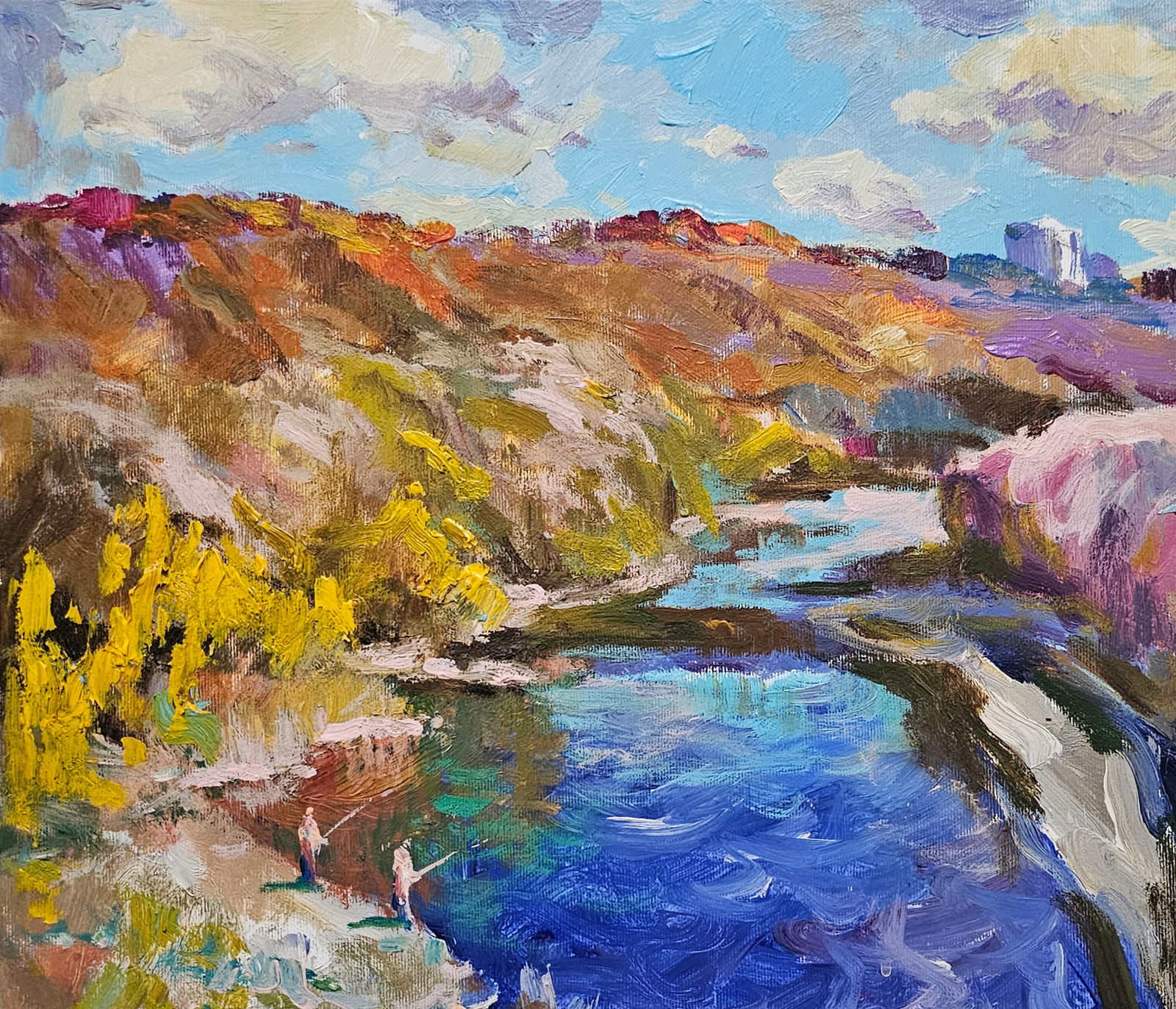 Acrylic painting River Vyacheslav Petrovich Babac - 3