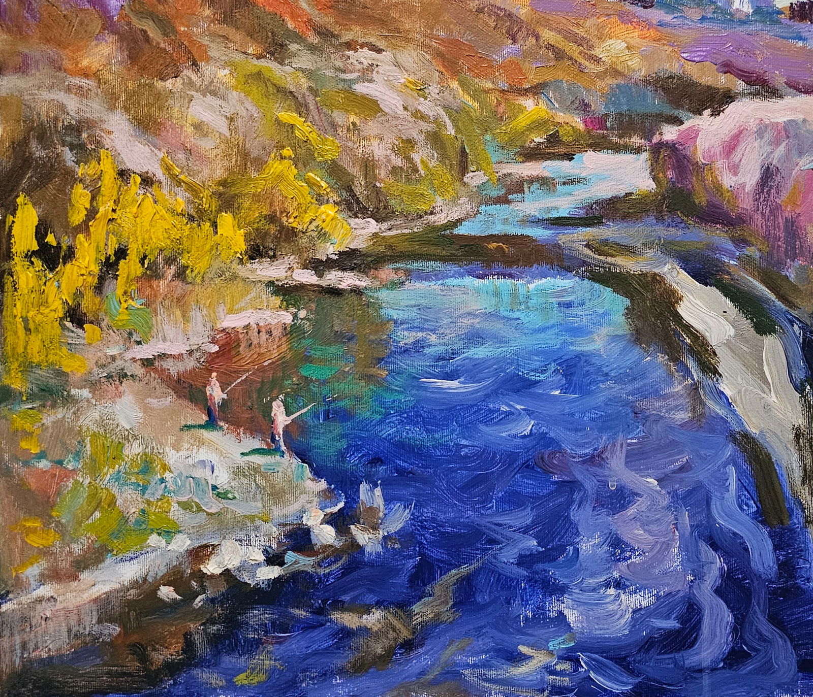Acrylic painting River Vyacheslav Petrovich Babac - 5
