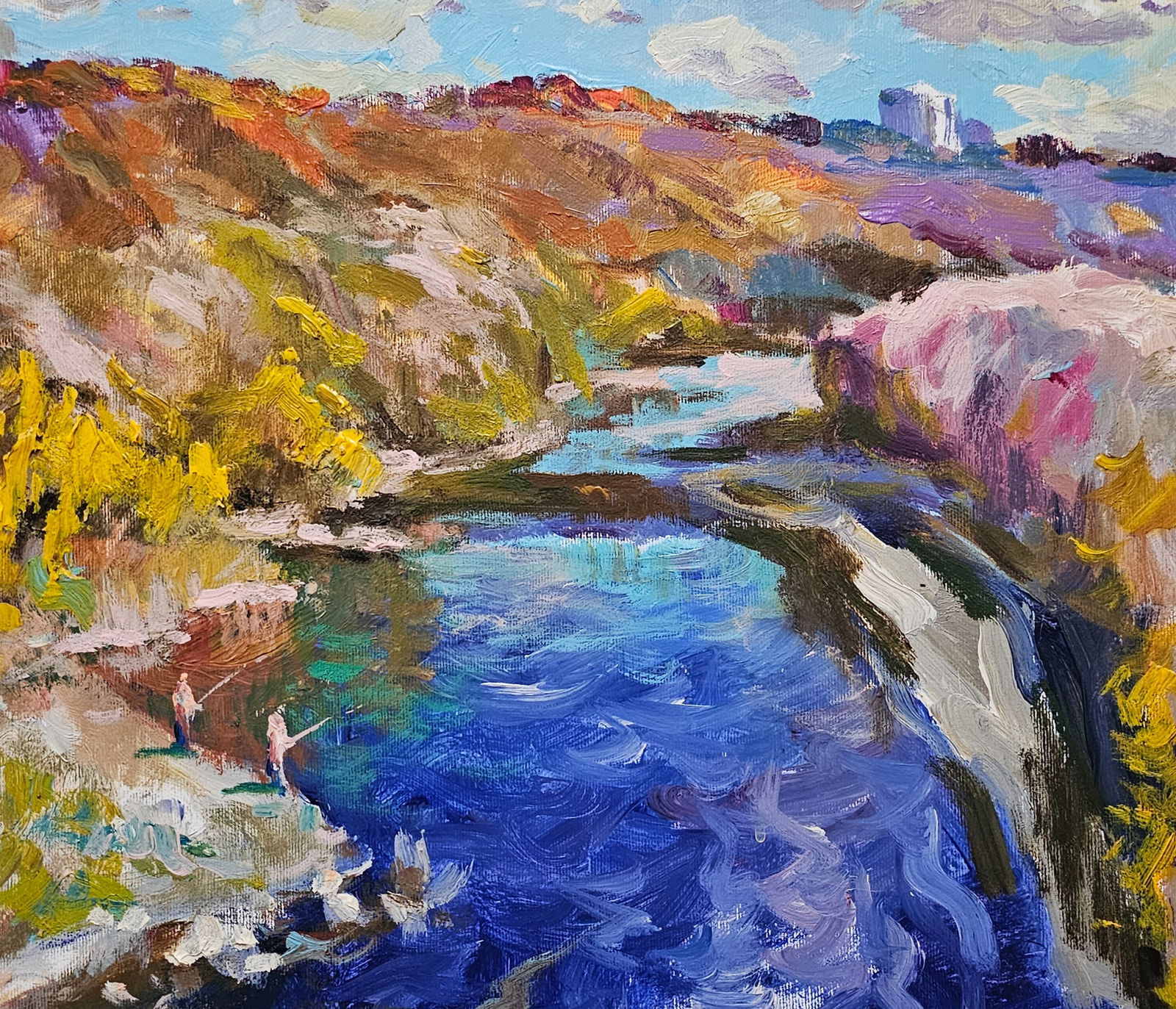 Acrylic painting River Vyacheslav Petrovich Babac - 7