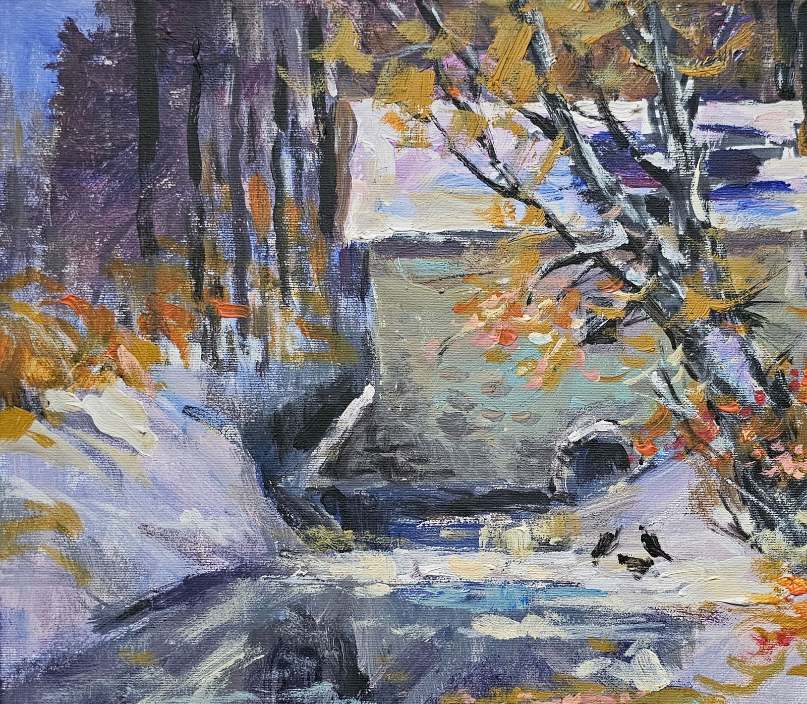 Acrylic painting Old mill Vyacheslav Petrovich Babac - 3