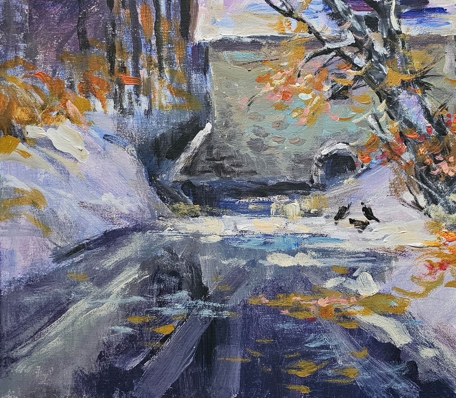 Acrylic painting Old mill Vyacheslav Petrovich Babac - 5