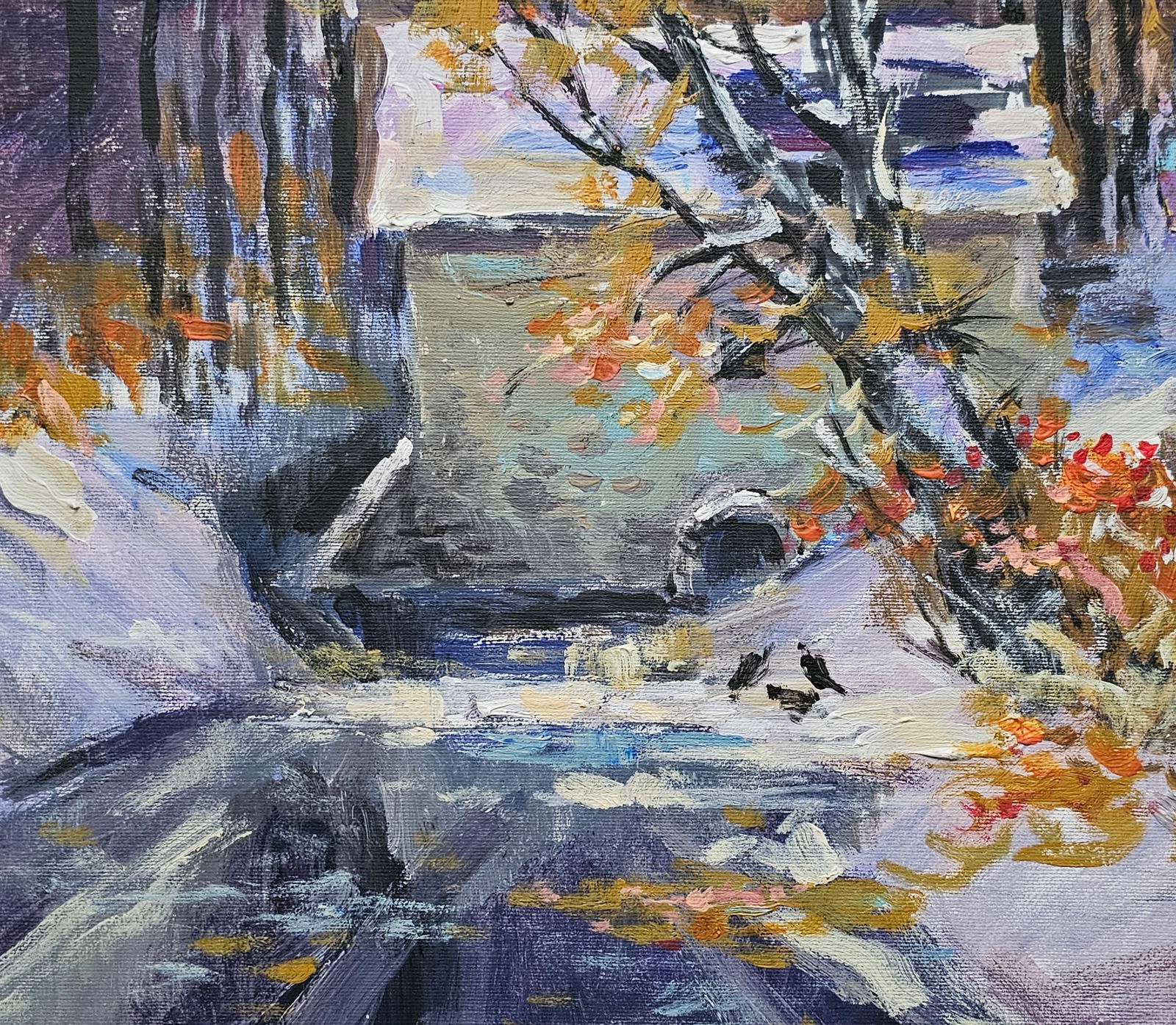 Acrylic painting Old mill Vyacheslav Petrovich Babac - 7