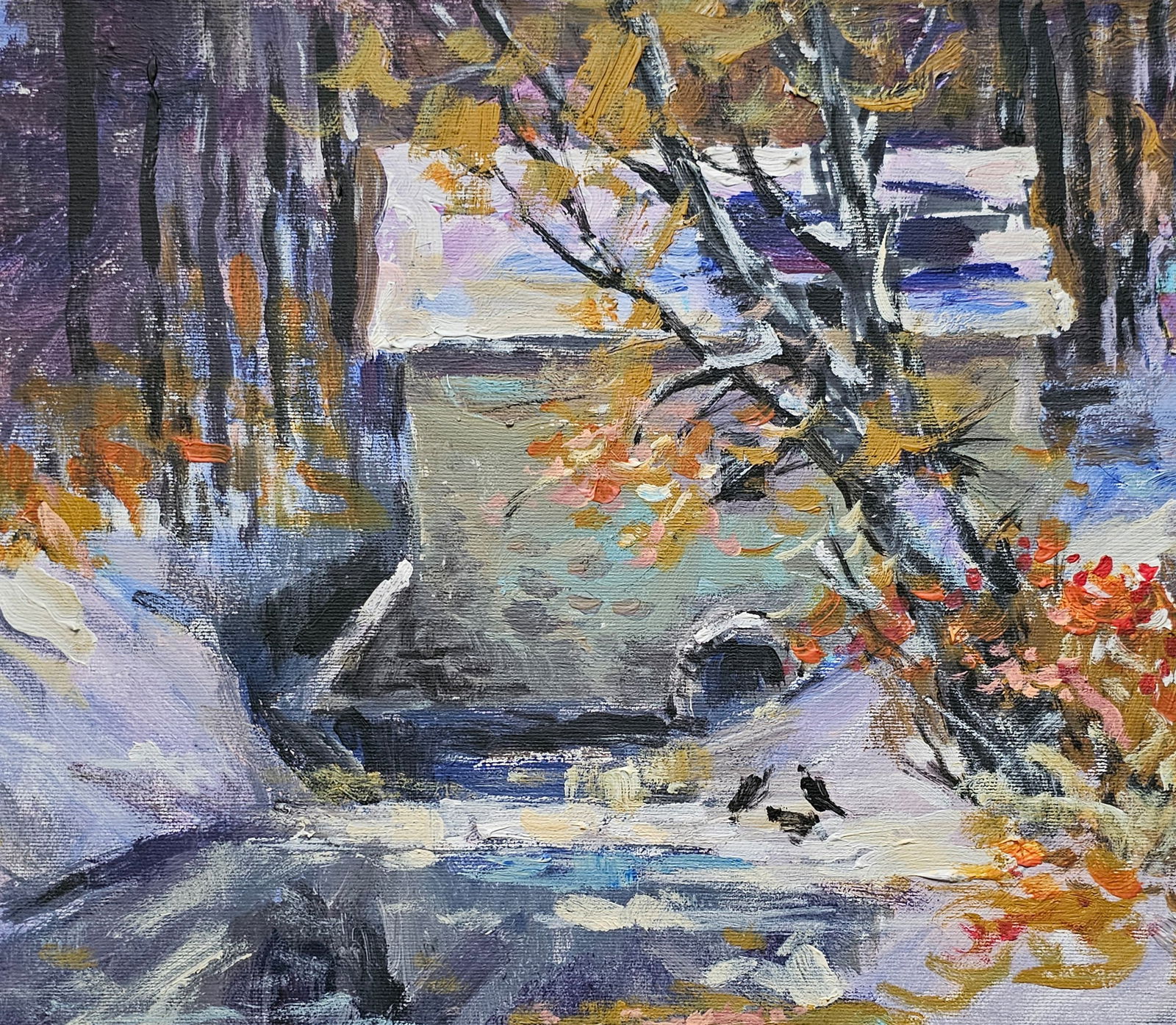 Acrylic painting Old mill Vyacheslav Petrovich Babac - 8