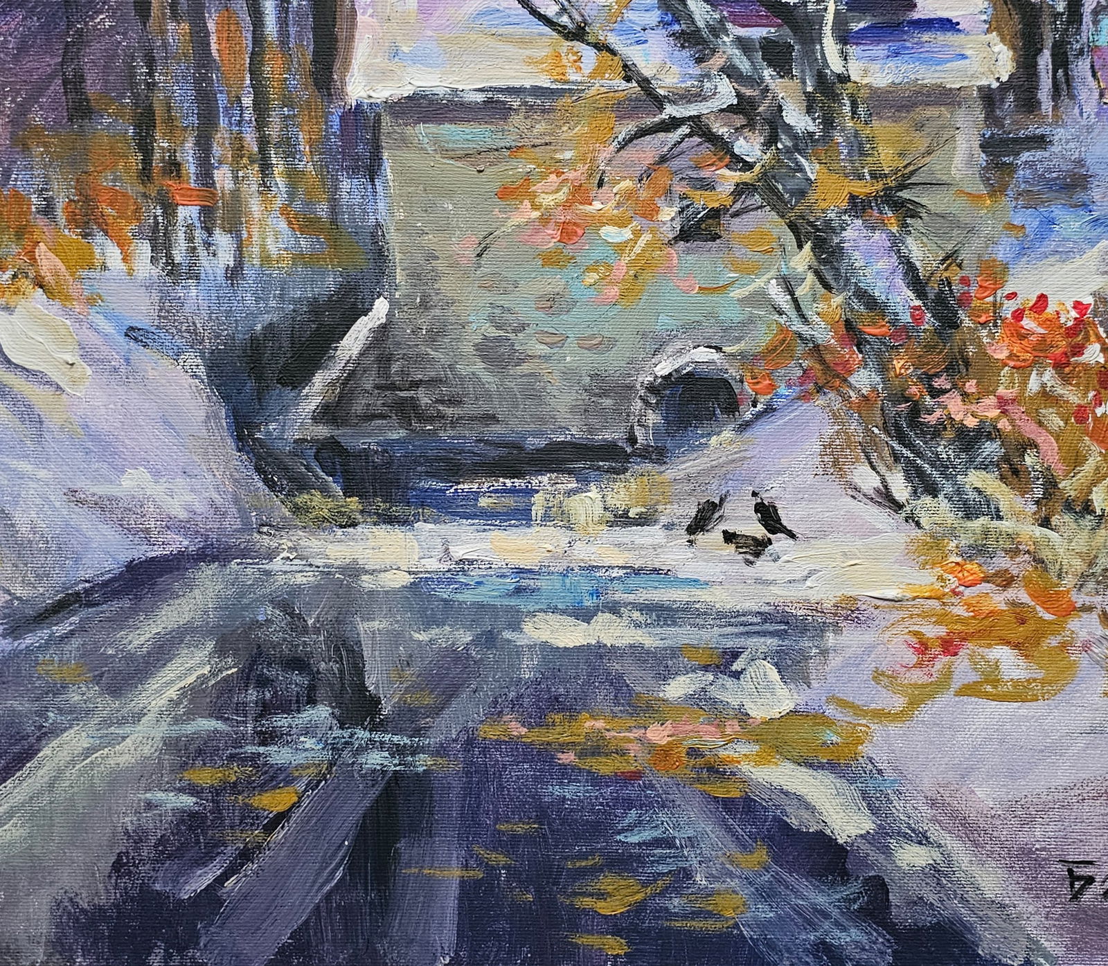 Acrylic painting Old mill Vyacheslav Petrovich Babac - 9