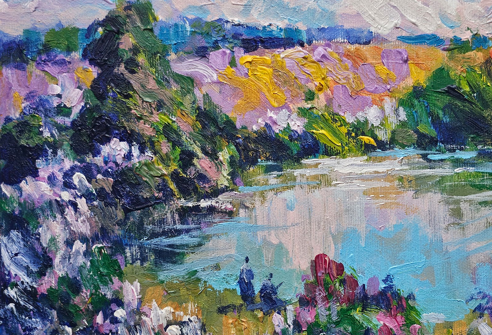 Acrylic painting lake Vyacheslav Petrovich Babac - 8