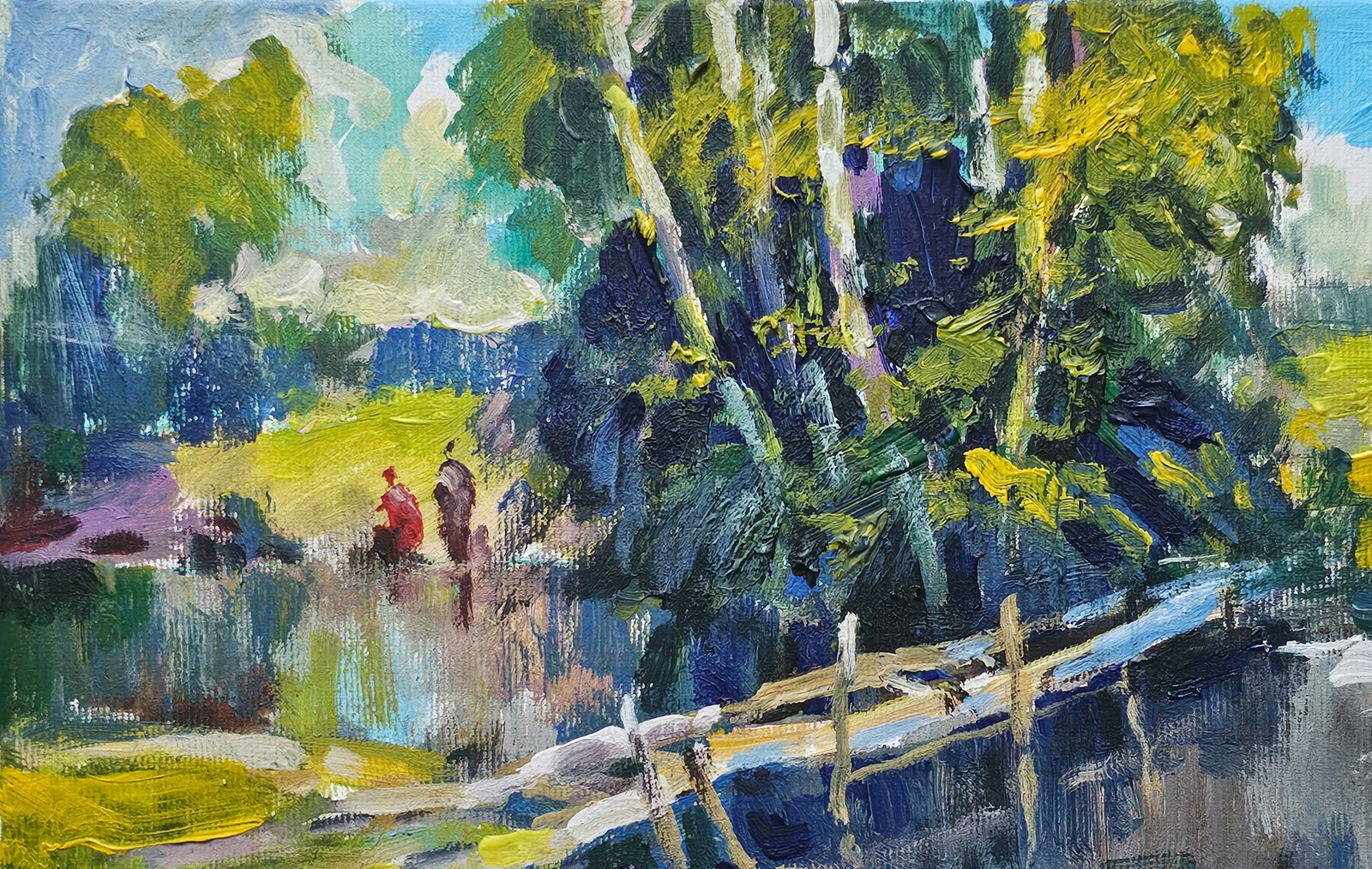 Acrylic painting Fishermen Vyacheslav Petrovich Babac - 3