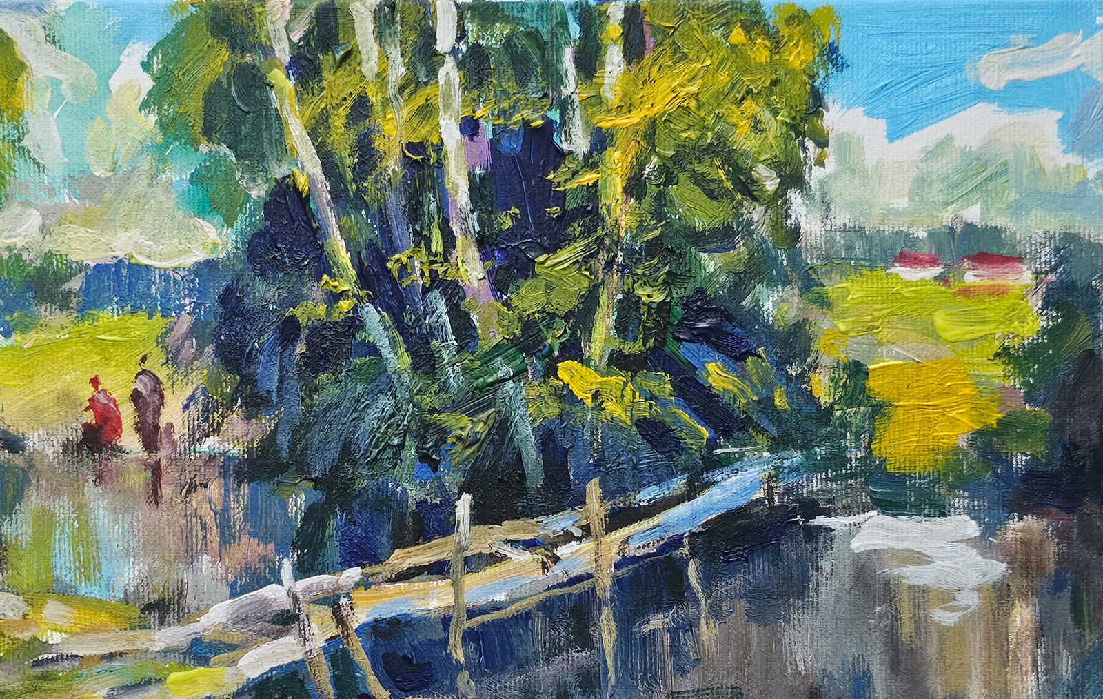 Acrylic painting Fishermen Vyacheslav Petrovich Babac - 4