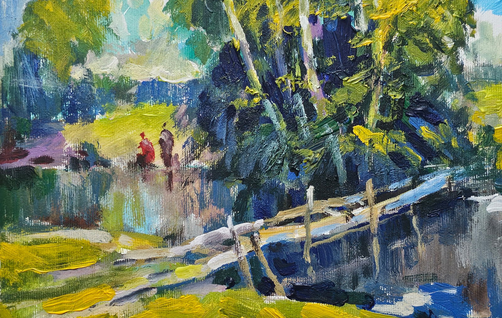 Acrylic painting Fishermen Vyacheslav Petrovich Babac - 8