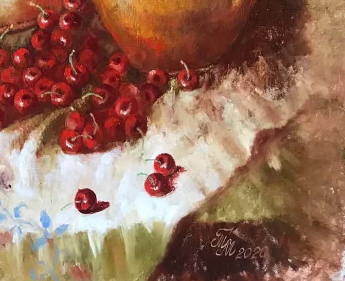 Oil painting Autumn still life Maria Mitrick - 9
