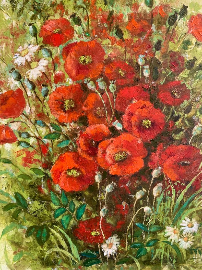 Oil painting Poppies Maria Mitrick - 2