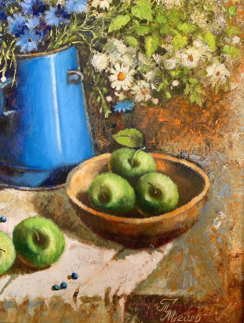 Oil painting Rural still life Maria Mitrick - 4