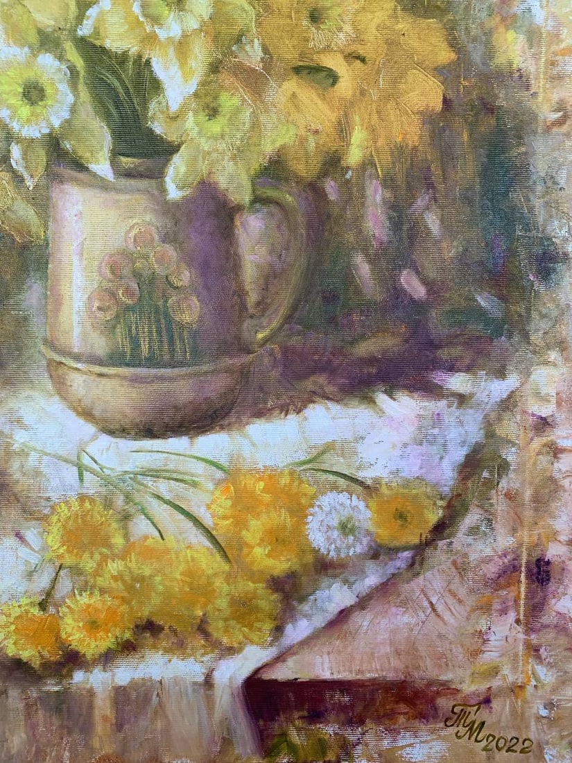 Oil painting Spring flowers Maria Mitrick - 3