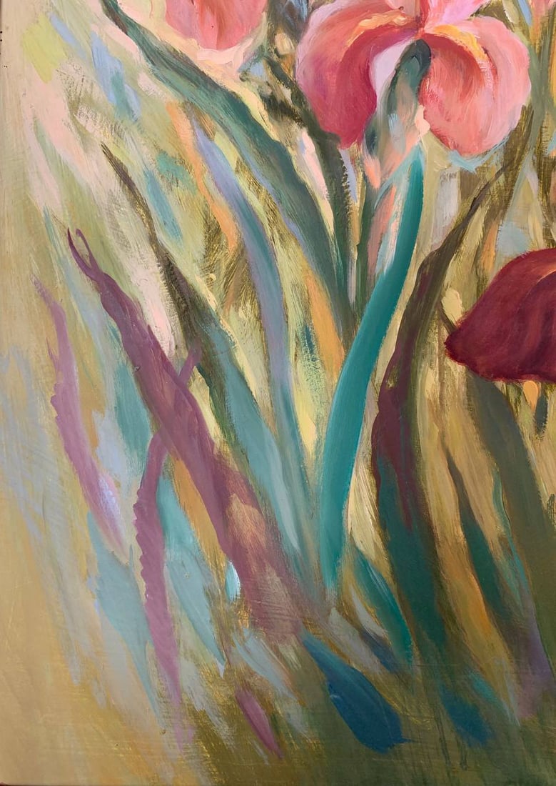 Oil painting irises Maria Mitrick - 5