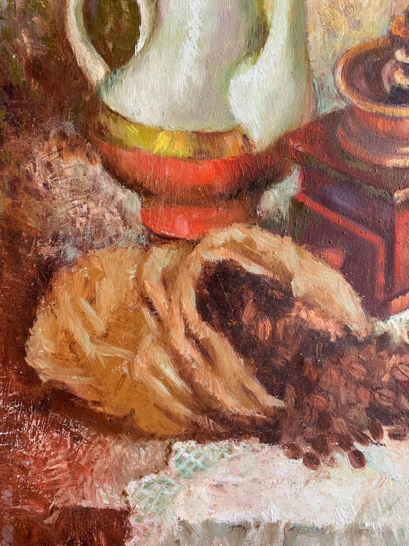 Oil painting morning coffee Maria Mitrick - 5