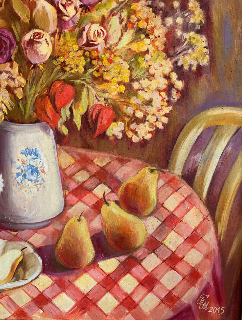 Oil painting Still life with pears Maria Mitrick - 4