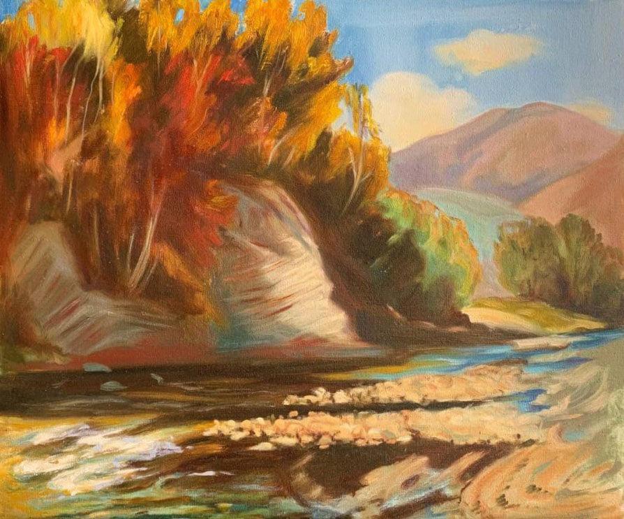 Oil painting Autumn motif Maria Mitrick (1 of 7)