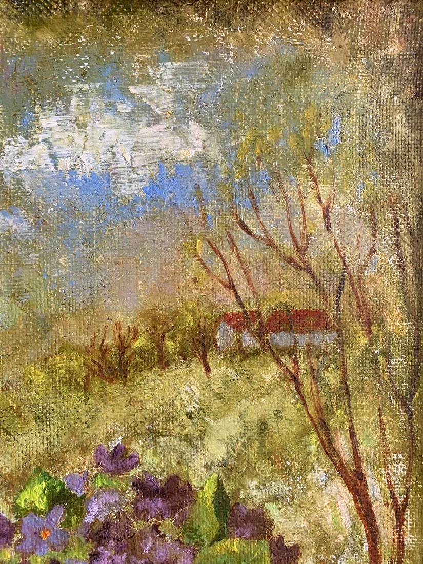 Oil painting still life with violets Maria Mitrick - 4