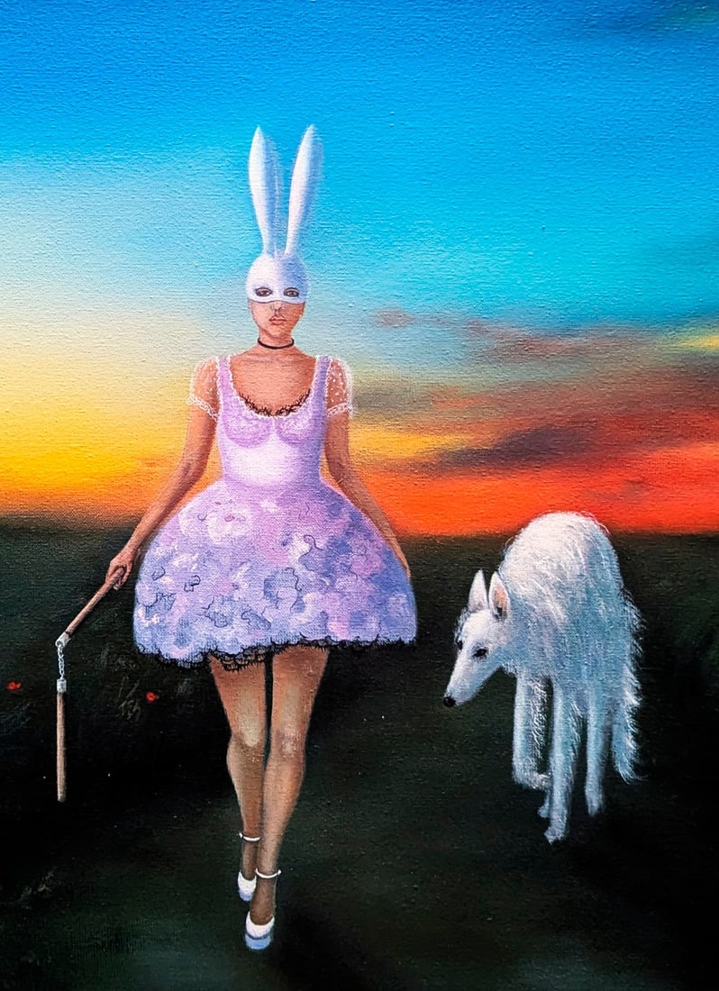 Oil painting Bunny suit Ukrainian painter - 2