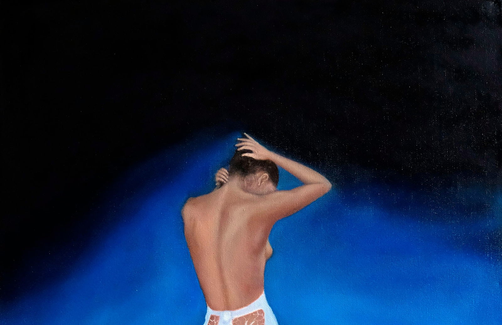 Oil painting Woman and mushrooms Ukrainian painter - 8