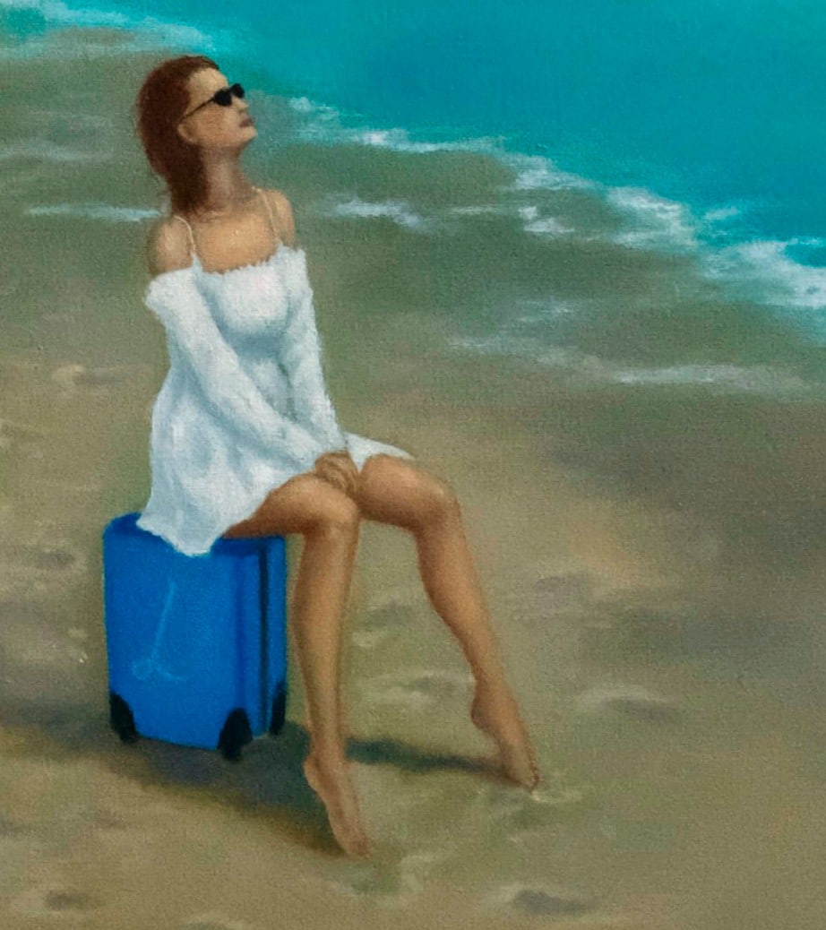 Oil painting Women on the beach Ukrainian painter - 4