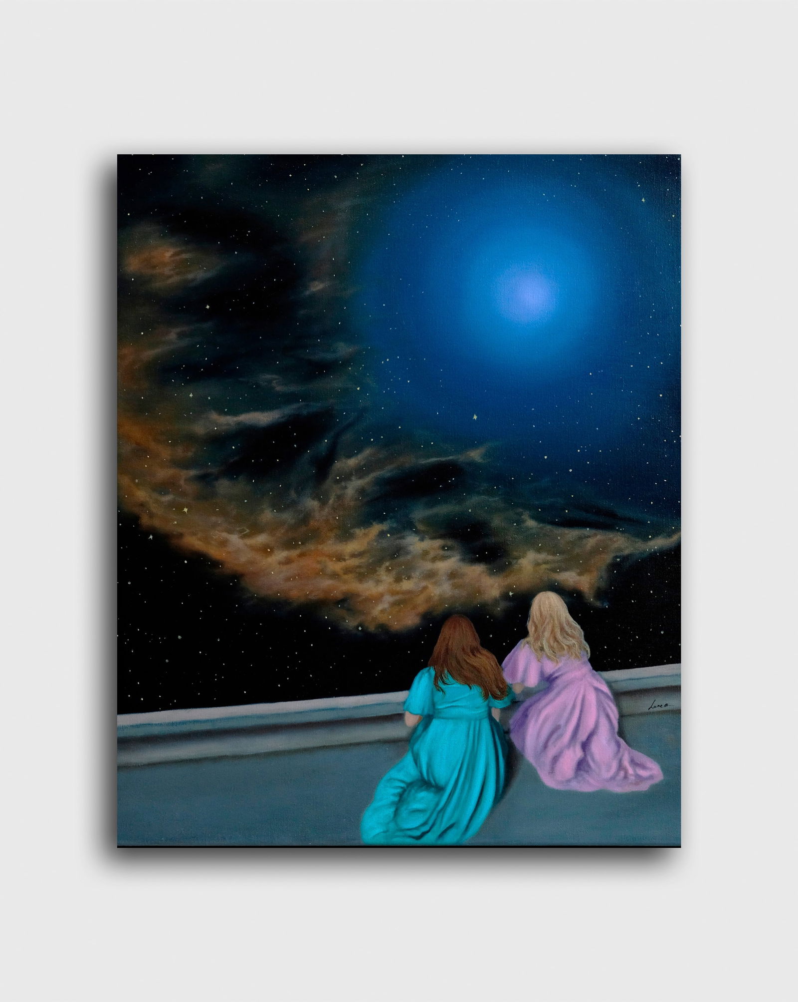 Oil painting Girls and stars Ukrainian painter - 2