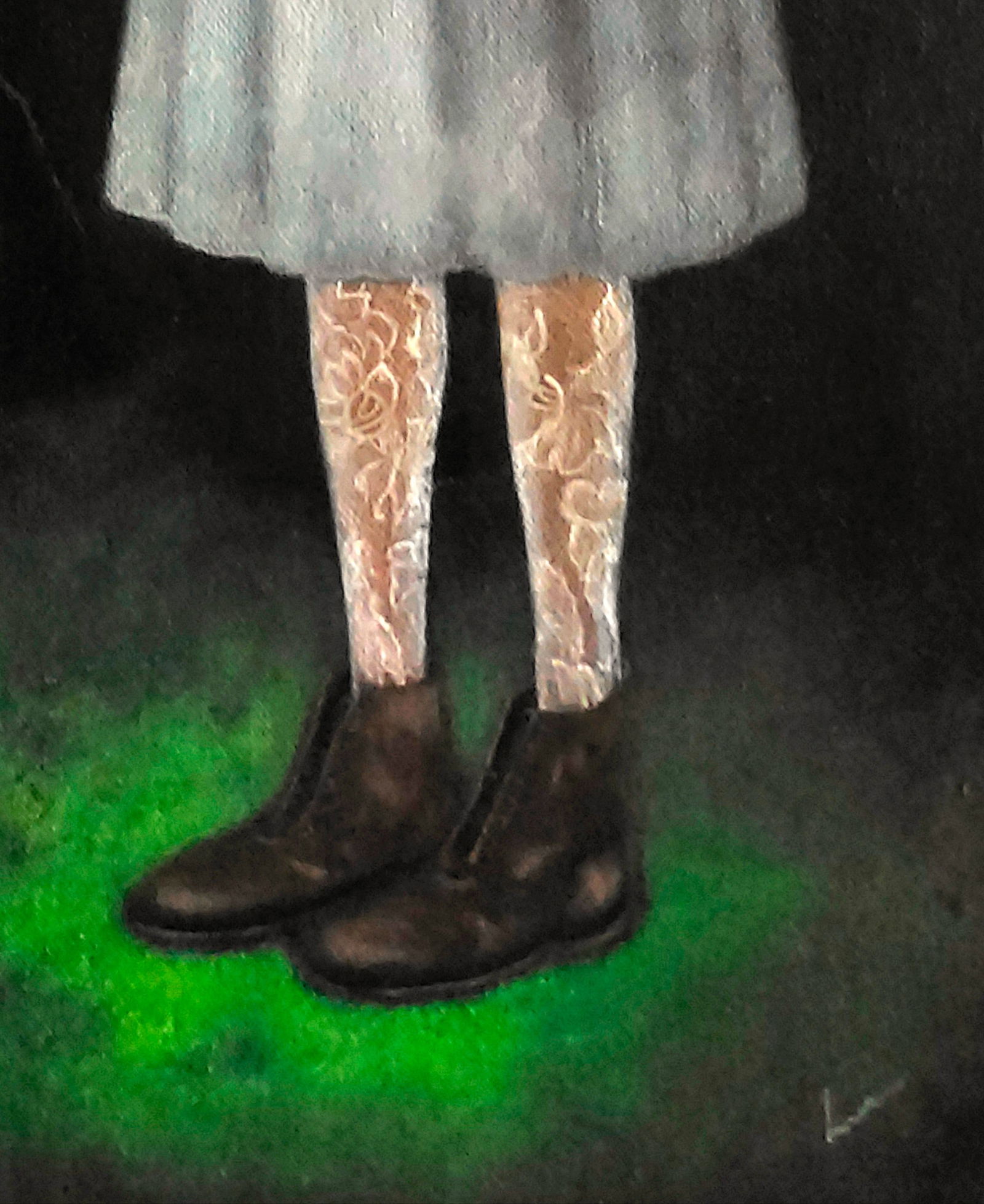 Oil painting Woman in white Ukrainian painter - 5