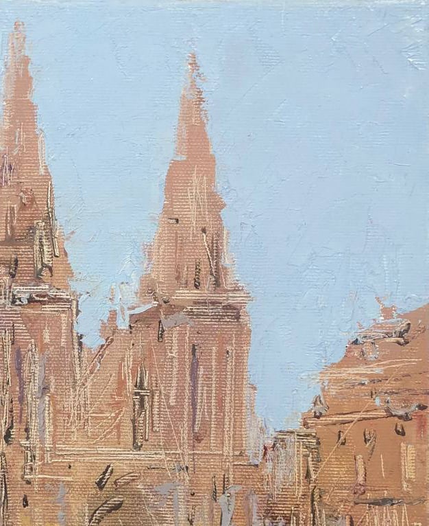 Oil painting Church of St. Nicholas (Kyiv) Andrii G. - 2