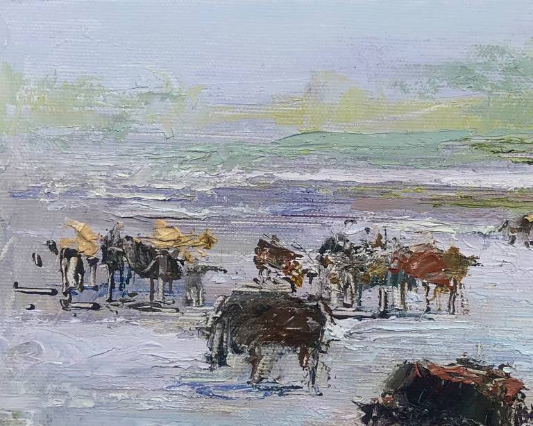 Oil painting Traveling in Georgia, Svaneti Andrii G. - 6