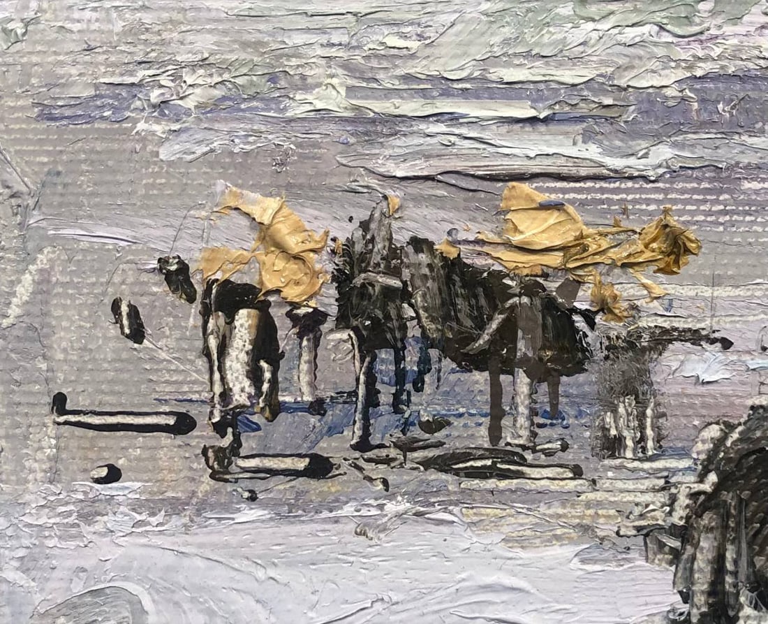 Oil painting Traveling in Georgia, Svaneti Andrii G. - 7