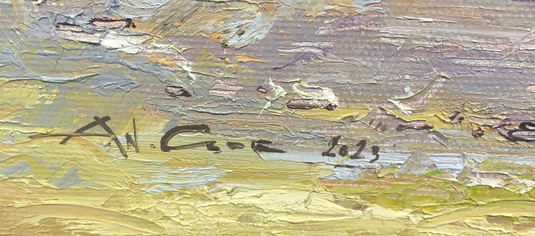 Oil painting Traveling in Georgia, Svaneti Andrii G. - 9