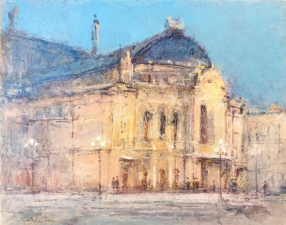 Oil painting Kyiv, Evening at the Opera Andrii G. (1 of 11)