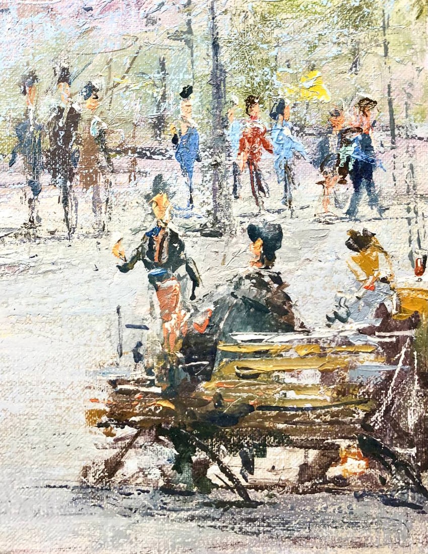Oil painting Children's entertainment, Travel to France, Honfleur, Andrii G. - 6