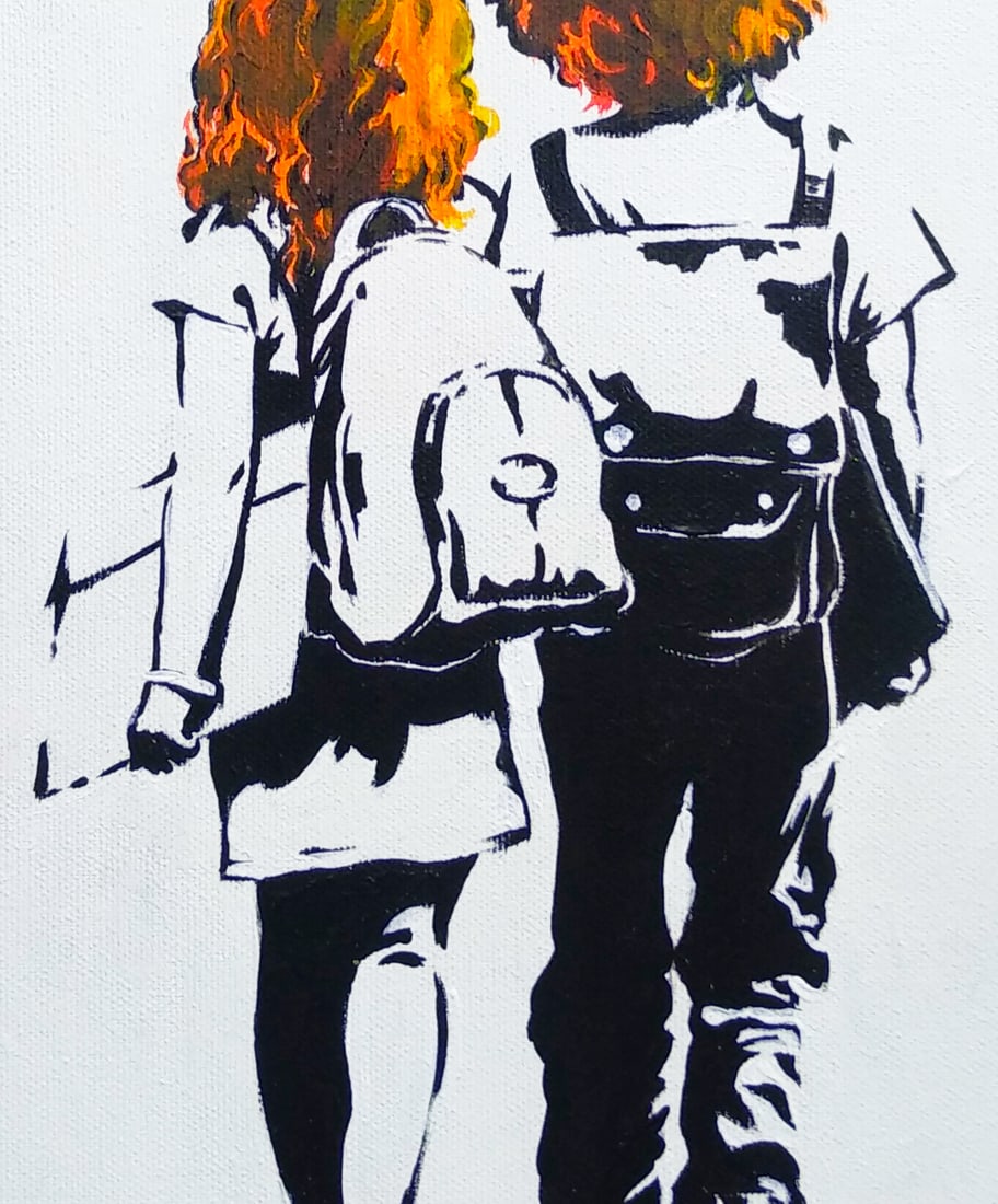 Oil painting Suns a series of paintings B&W M.Goreeva - 2