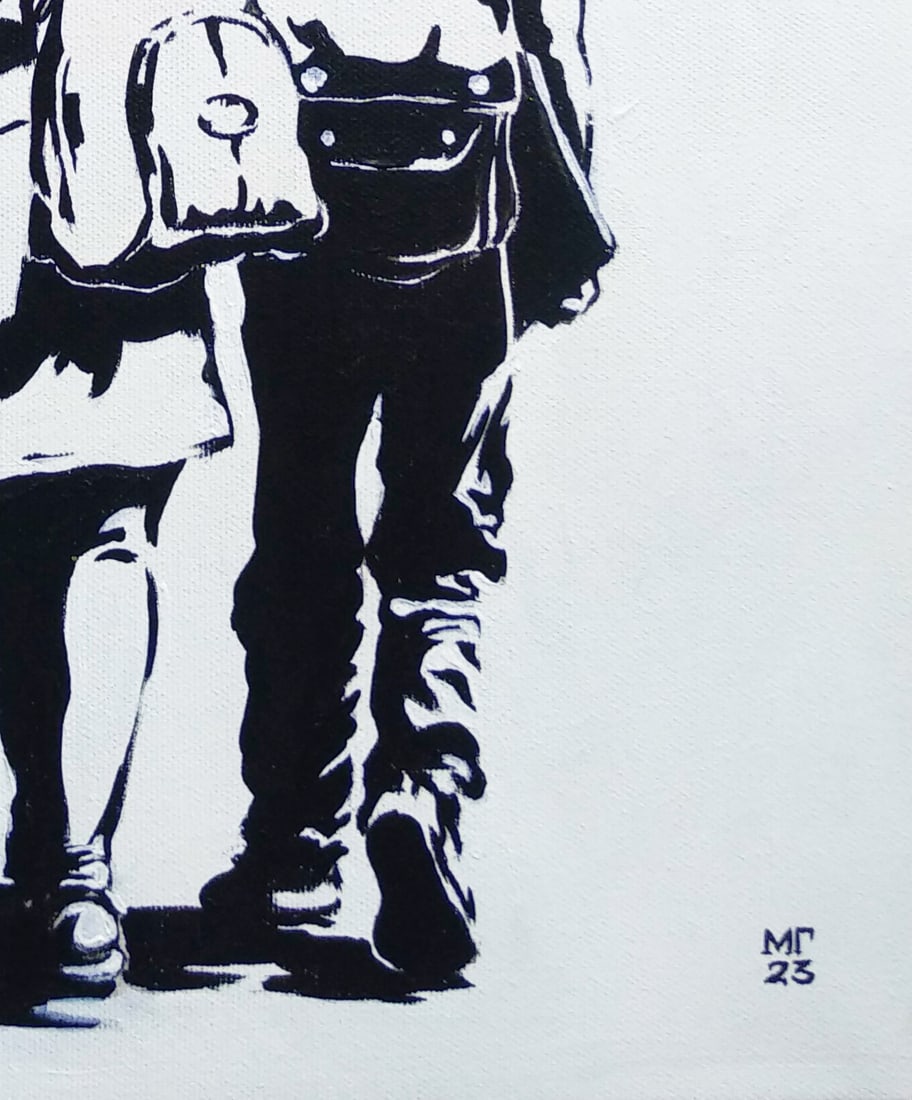 Oil painting Suns a series of paintings B&W M.Goreeva - 7