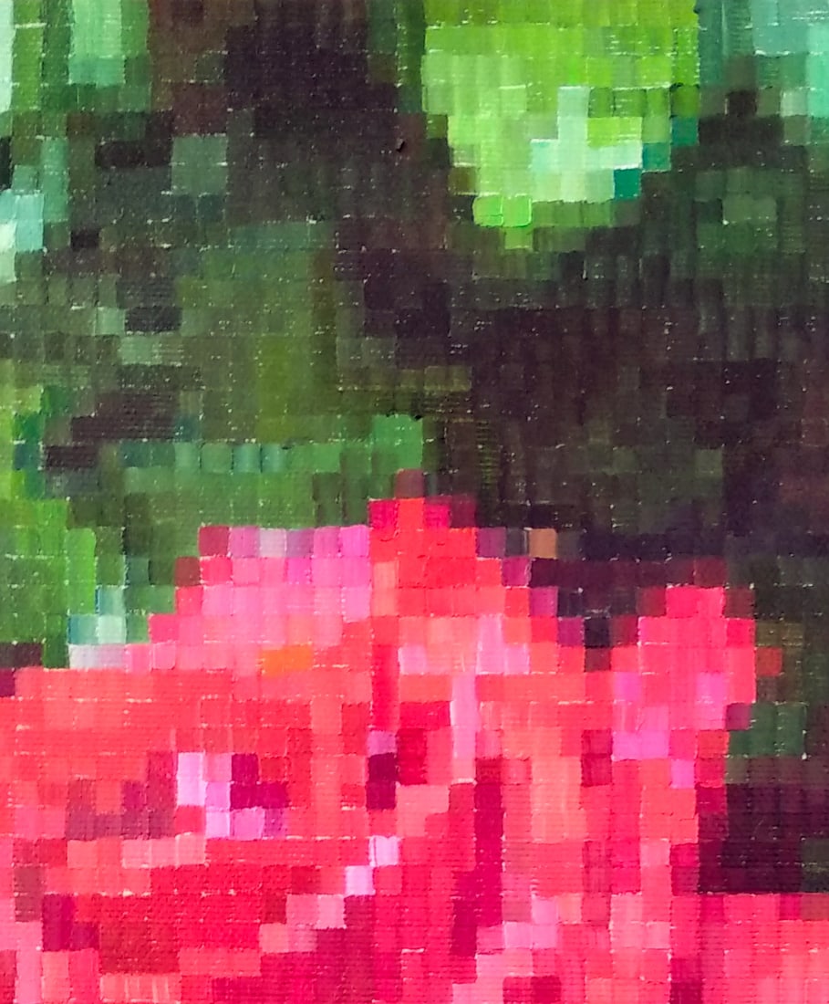 Oil painting Red roses a series of paintings Songs of Ukraine M.Goreeva - 2