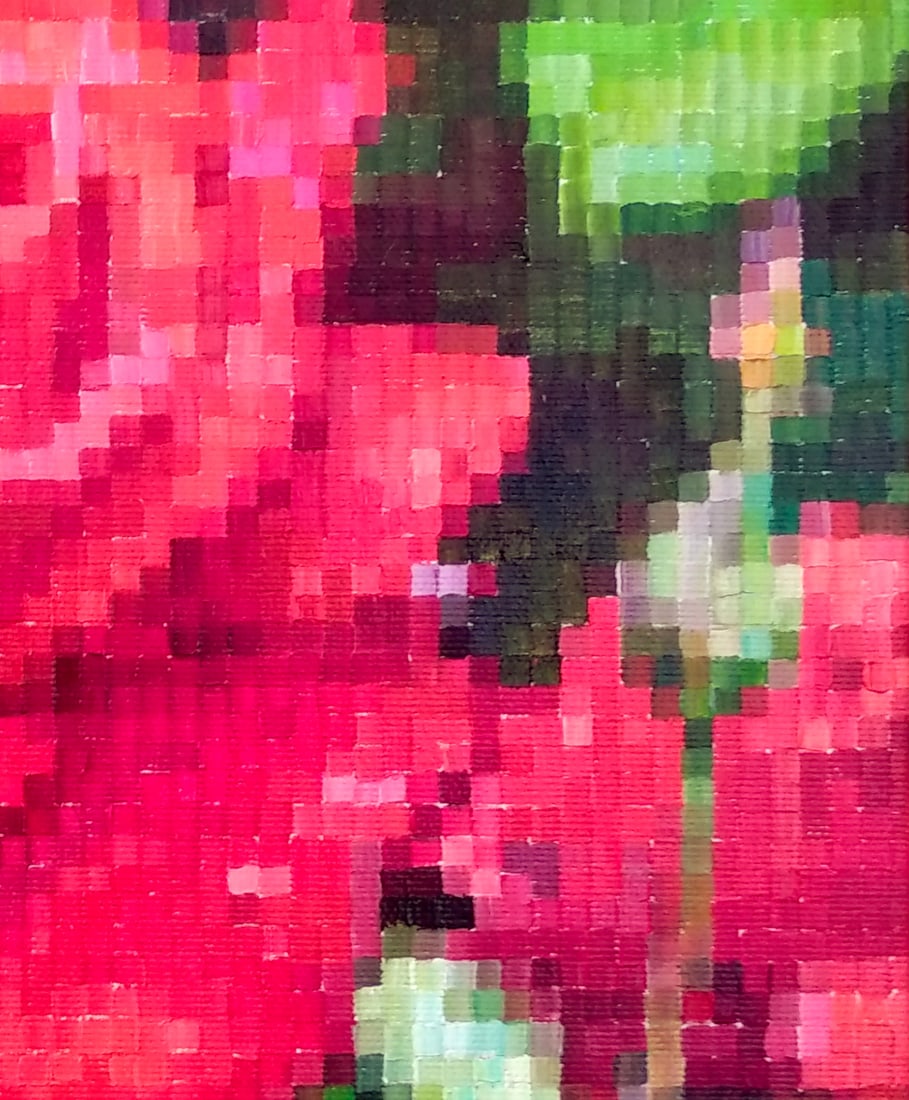 Oil painting Red roses a series of paintings Songs of Ukraine M.Goreeva - 6