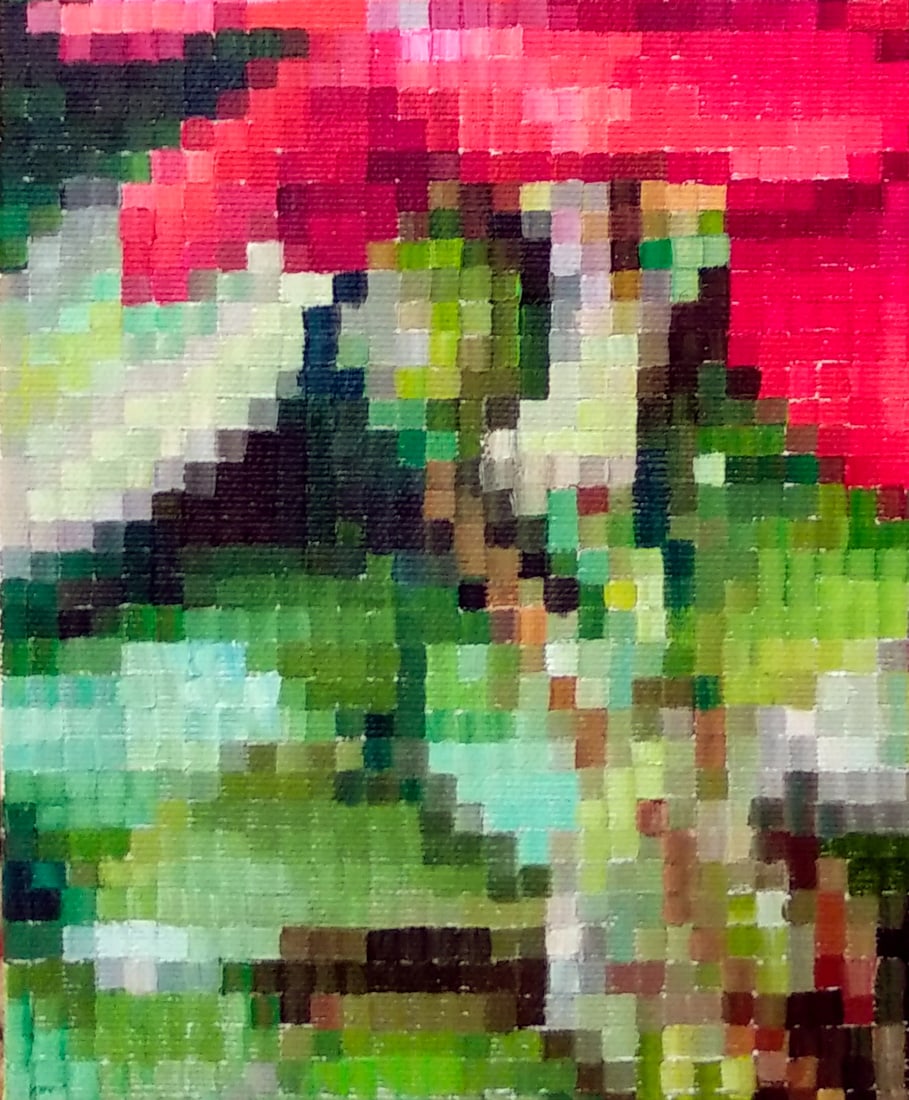 Oil painting Red roses a series of paintings Songs of Ukraine M.Goreeva - 7