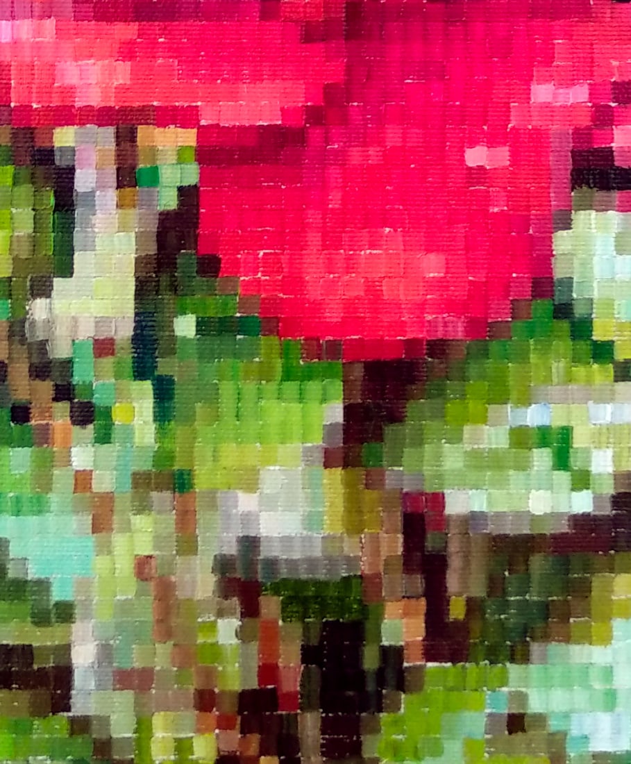 Oil painting Red roses a series of paintings Songs of Ukraine M.Goreeva - 8