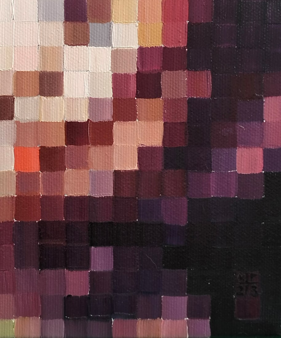 Oil painting Playing the classics. A child's image. Caravaggio a series of paintings Pixel M.Goreeva - 4