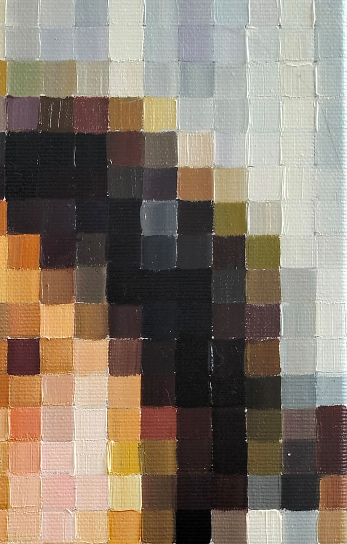 Oil painting Playing the classics. The image of a child. Serov a series of paintings Pixel M.Goreeva - 2