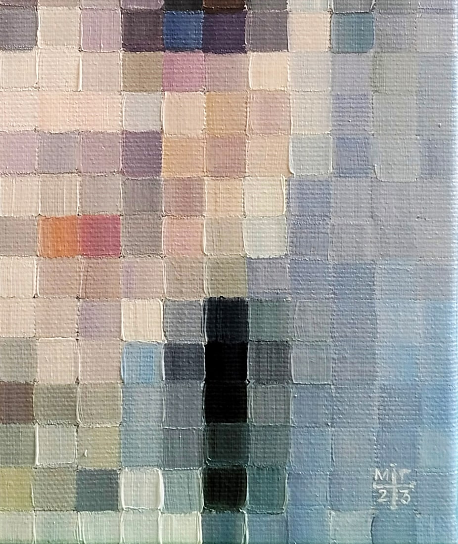 Oil painting Playing the classics. The image of a child. Feshin a series of paintings Pixel - 4