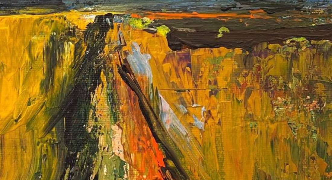 Acrylic painting Rainy field Igor Kutsenko - 2