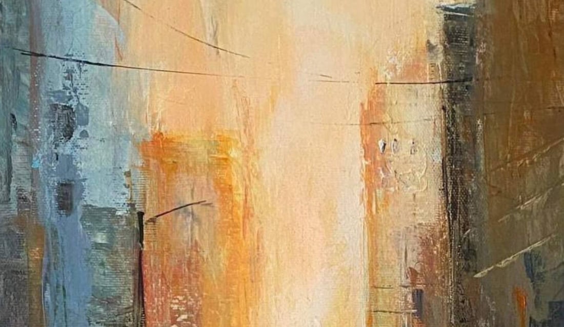 Acrylic painting Sunny Kyiv street Igor Kutsenko - 5