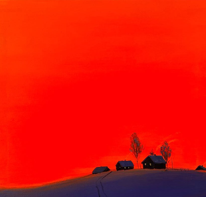 Acrylic painting The first snow Igor Kutsenko - 5